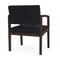 Lesro Lenox Wood Wide Guest Chair Wood Frame, Mocha, MD Black Upholstery LW1201 - alternate 2